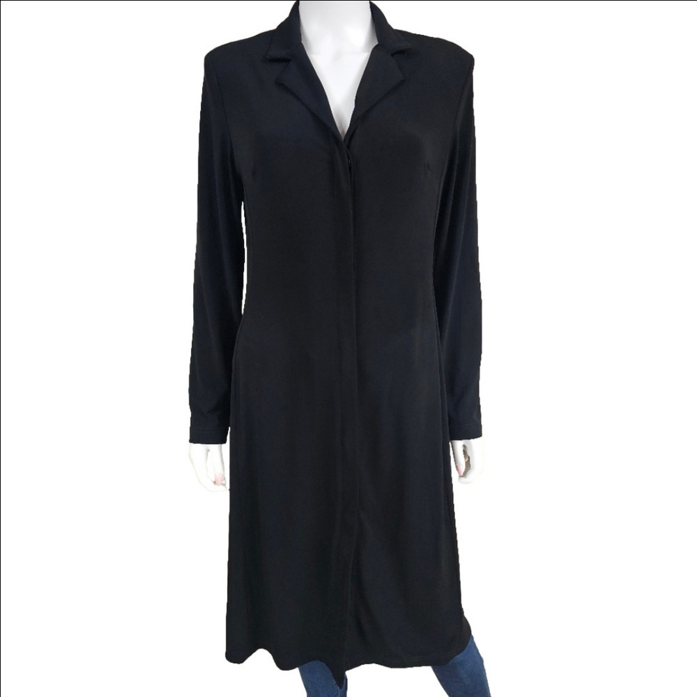Shape FX By Newport News Long Sleeve Button Down Long Sleeve Duster Size M